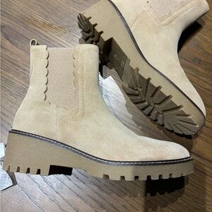 MIA Tan Ankle Boots with Chunky Sole